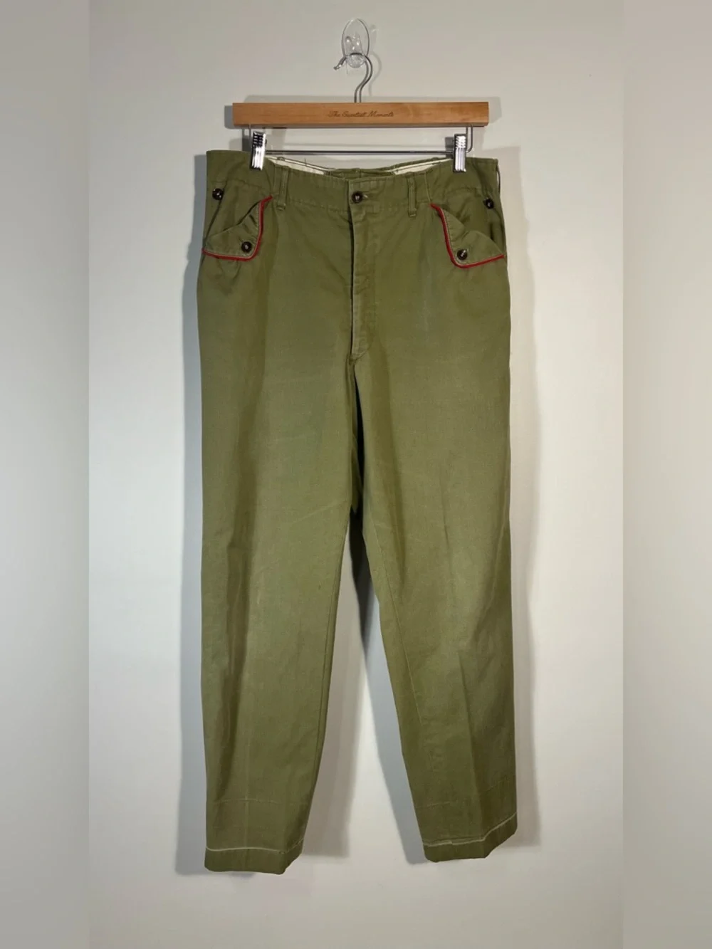 Vintage 50s 60s Boy Scouts of America Olive Green Uniform Pants